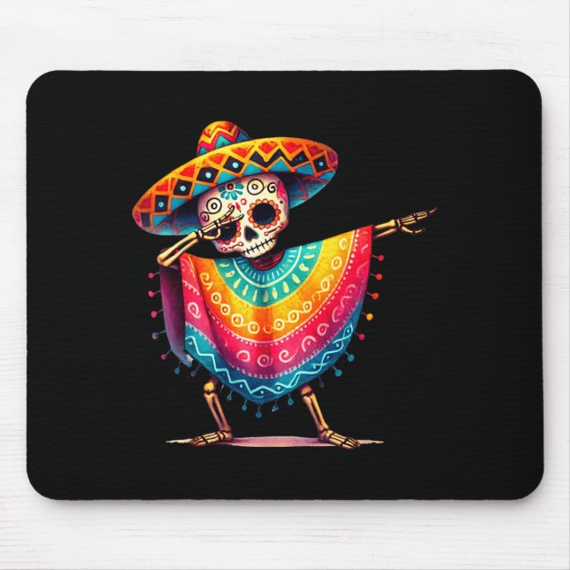 Mousepad Meninos Dabbing Esqueleto Cinco De Mayo Festa Somb (Frente)