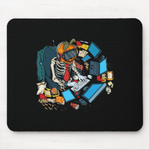 Mousepad Meninos Gamer do Jack O Lantern Esqueleto de Hallo
