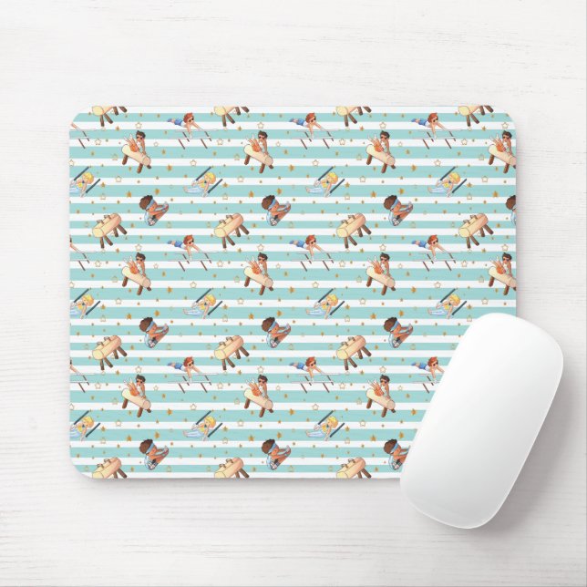 Mousepad Meninos ginástica Anéis paralelos Bares Pommel Hor (Com mouse)