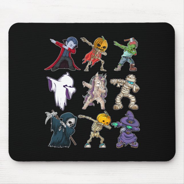 Mousepad Meninos Halloween Pumpkin Skeleton Crianças Pumpki (Frente)