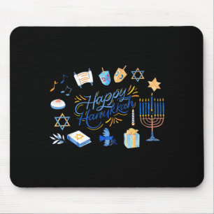 Mousepad Menorah Engraçada Hanukkah 2025 Meowzel Chanukah J