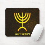 Mousepad Menorah Flame<br><div class="desc">Uma renderização digital da menorah judaica de sete ramificações (hebraico: מְ נ וֹ ה ). Personalize adicionando seu próprio texto. A menorah de sete ramificações, usada no santuário portátil montado por Moisés na selva e, mais tarde, no Templo em Jerusalém, tem sido símbolo do judaísmo desde a Antiguidade e é...</div>