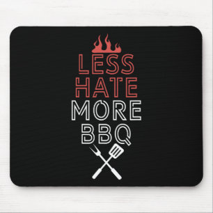 Mousepad Menos ódio Mais Cozinhar Chefe de Churrasco  Arte 