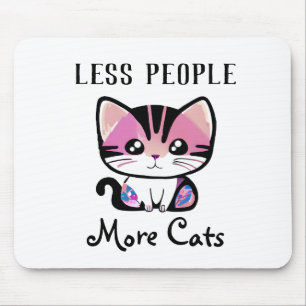 Mousepad Menos Pessoas, Mais Gatos