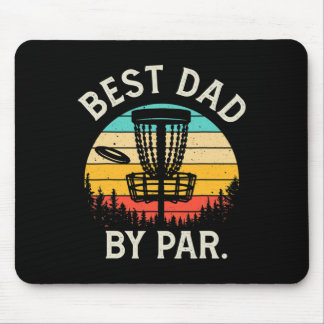 Mousepad Mens Best Dad By Par Funny Disc Golf Gift Father's
