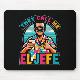 Mousepad Mens Chamam-Me El Jefe O Chefe Do Fundo Espanhol