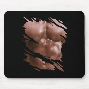 Mousepad Mens Chest Seis Pack I Muscles Bodybuilder I Falso