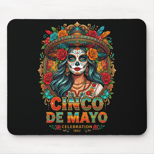 Mousepad Mens Cinco De Mayo 1862 Festa Dia Hispânico De (Frente)