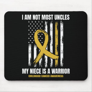 Mousepad Mens Dourados Infância Cancer Conscientização