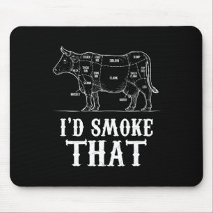 Mousepad Mens Eu Fumaria Aquele Churrasco De Vaca Grillmast