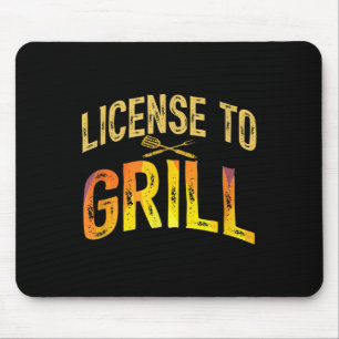 Mousepad Mens Funny Pai Adora Licença De Churrasco Para Gri
