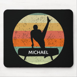 Mousepad Mens Gymnastics Macho Gymnast Sunset Monograma