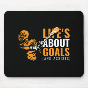 Mousepad Mens Life's About Metas Lacrosse for Boys Lover