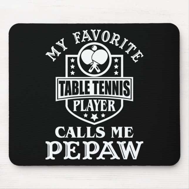 Mousepad Mens Meu Jogador De Tênis Favorito Me Chama Pepa (Frente)