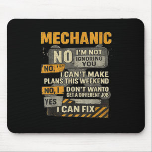Mousepad Mens Não Im Não Ignorando Seu Humor Mecânico De On