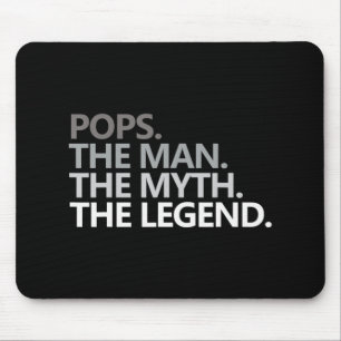 Mousepad Mens POP O HOMEM O MITO O Dia de os pais DA LEGEND