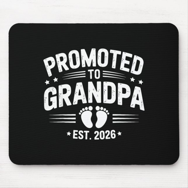 Mousepad Mens Promoted To Grandpa Est 2026 New Grandpa Preg (Frente)