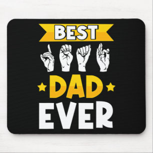 Mousepad Mens Sinal Linguagem Deficiente e Pai surdo