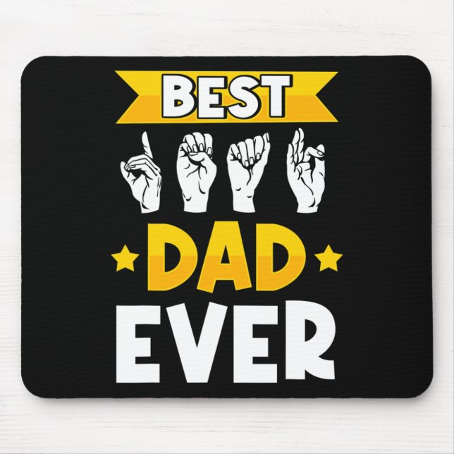 Mousepad Mens Sinal Linguagem Deficiente e Pai surdo (Frente)