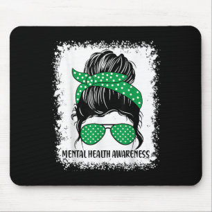 Mousepad Mensageiro Saúde Mental S Consciência Fita Verde _