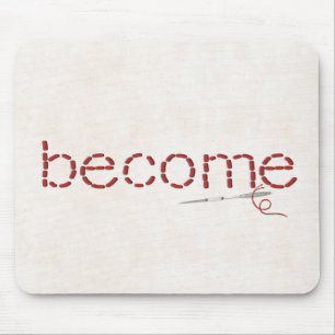 Mousepad mensagem de texto BECOME com pontos vermelhos com
