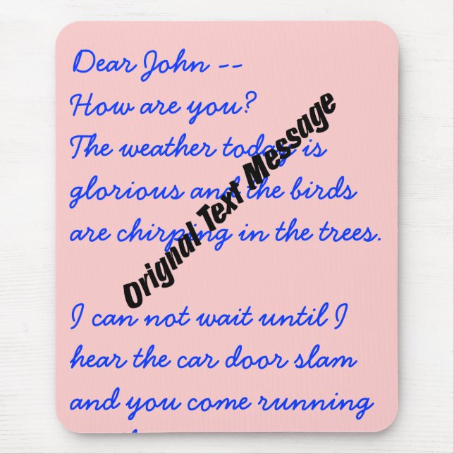 Mousepad - Mensagem de Texto Original (Frente)