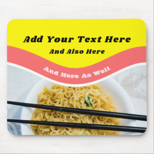 Mousepad Mensagem Personalizada de Pacote de Noodles Engraç