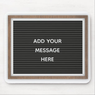Mousepad Mensagem Personalizada de Sinal de Letterboard Pre
