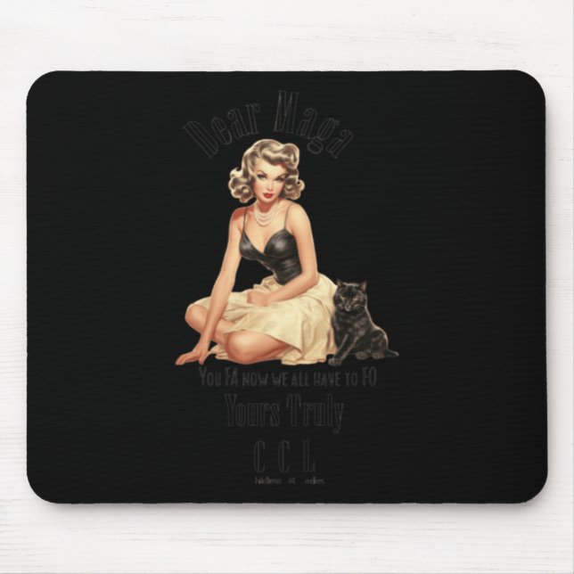 Mousepad Mensagens De Gatas Sem Fios 1 (Frente)