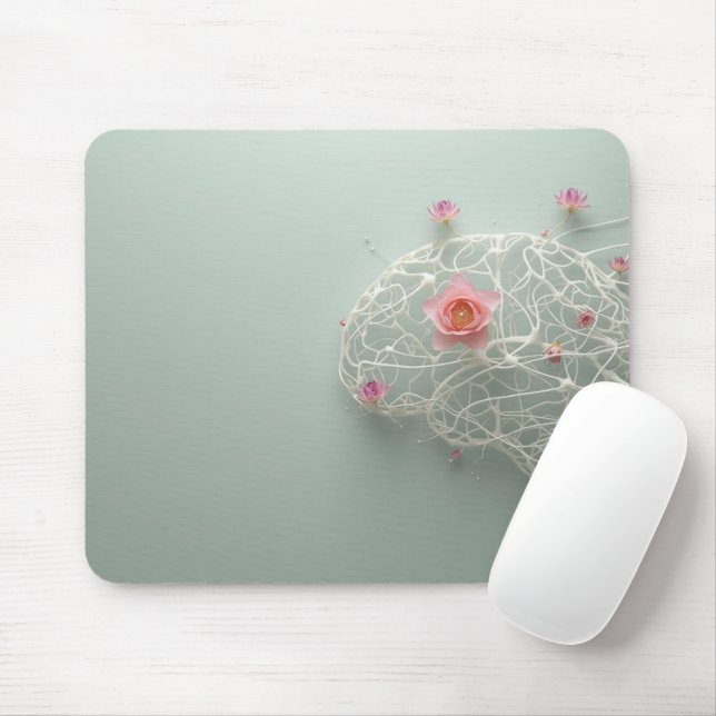 Mousepad Mental Health Growth Art Notebook (Com mouse)