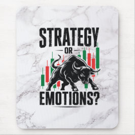 Mousepad Mentalidade de Negociação de Estratégia ou Emoções
