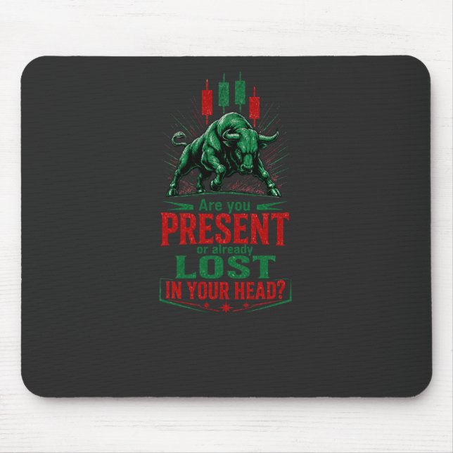 Mousepad Mentalidade de Negociação de Touro Presente ou Per (Frente)