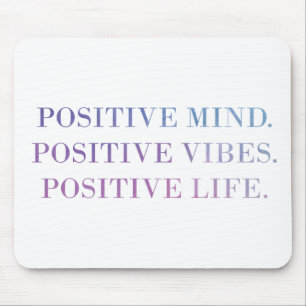 Mousepad Mente positiva, impressões, citações da vida (r