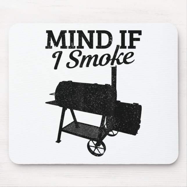Mousepad Mente Se Fumar Churrasco Grelha Fumando Carne Engr (Frente)