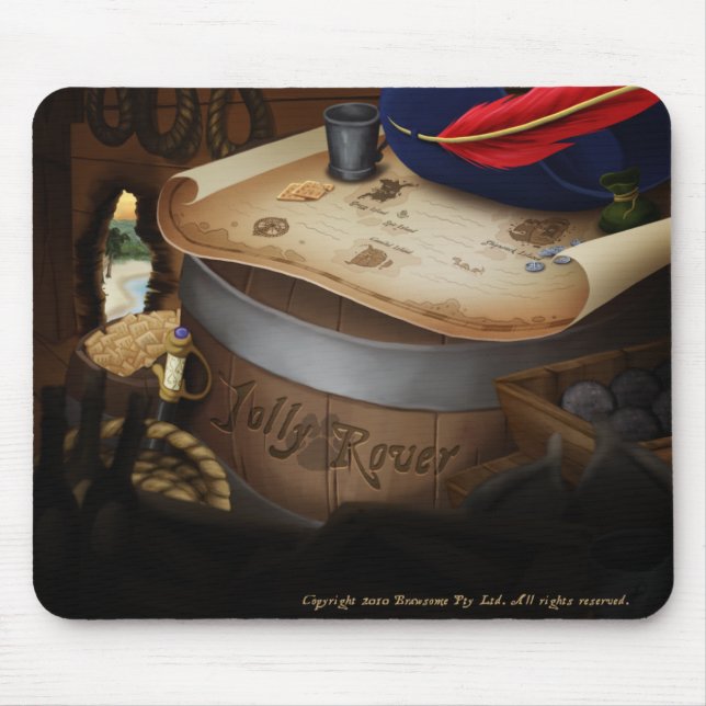 Mousepad Menu principal alegre de Rover (Frente)