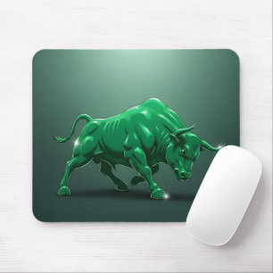 Mousepad Mercado em Alta Finanças Verde Cromo Gráfico