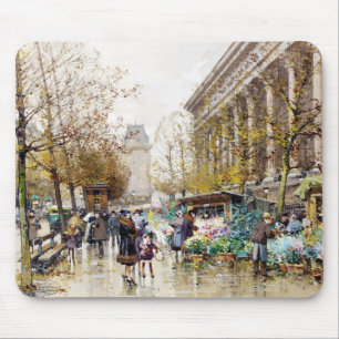 Mousepad Mercado na Madeleine, Paris da flor