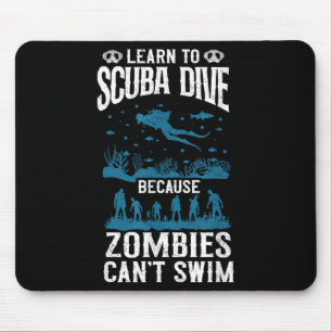 Mousepad Mergulhador Aprenda a mergulhar em Scuba Zombies N