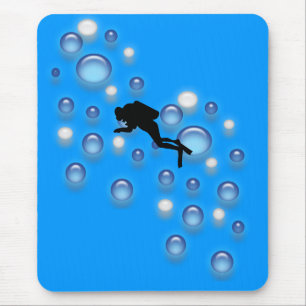 Mousepad - Mergulhador com bolhas