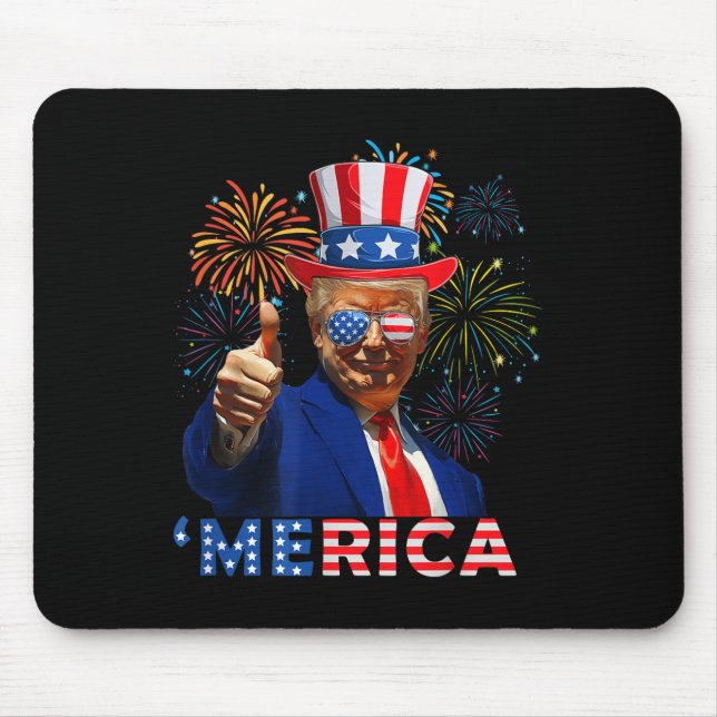 Mousepad Merica 4 De Julho, Fogos De Bomba Engraçados Em de (Frente)