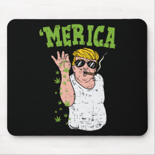 Mousepad Merica Trump Bae Fumando Erva Engraçada Stoner Gif