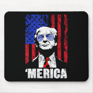 Mousepad Merica Trump Happy 4 De Julho Bandeira Americana T