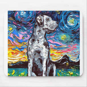 Mousepad Merle Great Dane Starry Night Impressionista