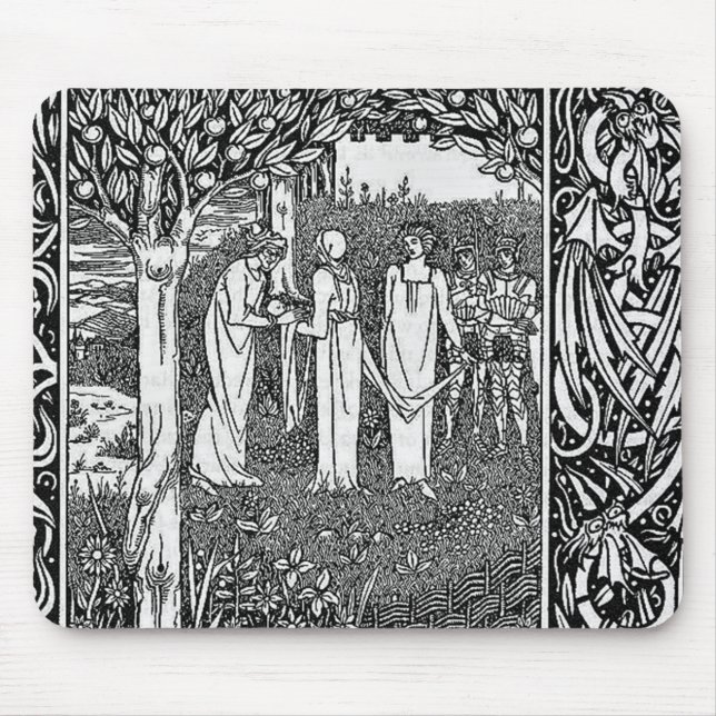 Mousepad Merlin, por Aubrey Beardsley - HD (Frente)