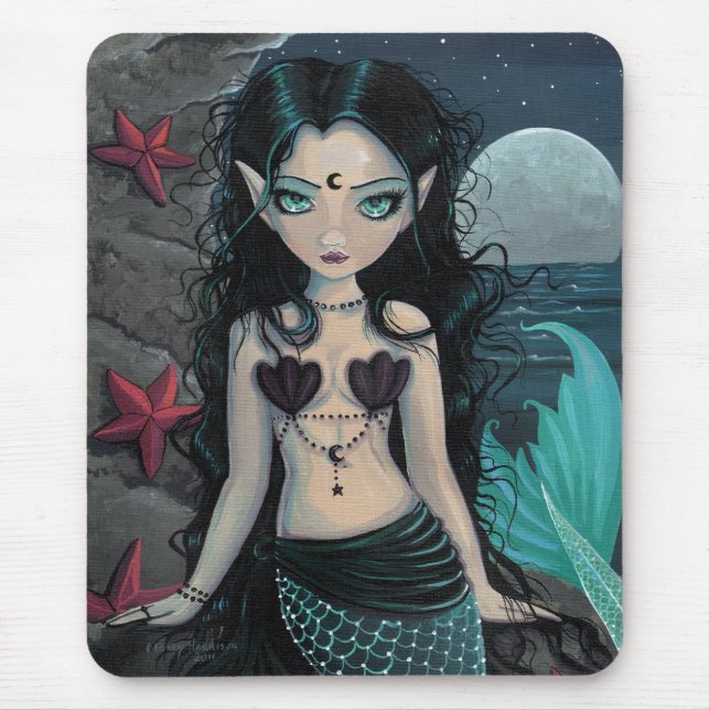 Mousepad Mermaid De Pérolas Escuras (Frente)