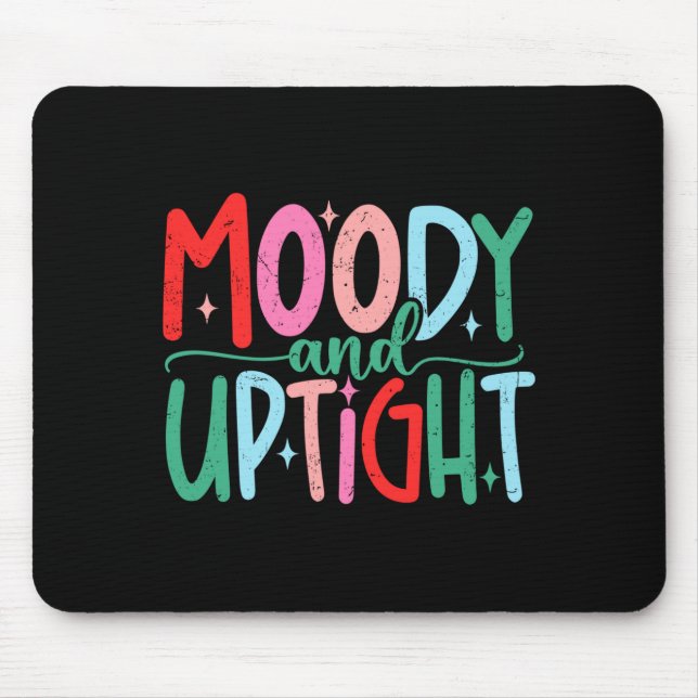 Mousepad Merry &amp; Bright Moody &amp; Uptight Matching Co (Frente)