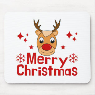 Mousepad Merry Christmas Reindeer