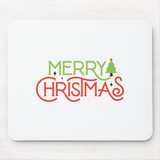 Mousepad Merry Christmas Typo Cote (Frente)
