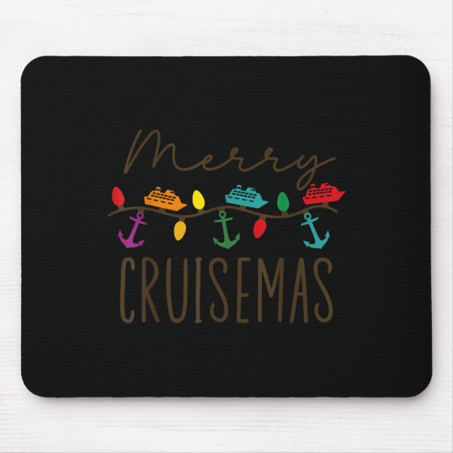 Mousepad Merry Cruisemas Cruise Christmas Lights Matching F (Frente)