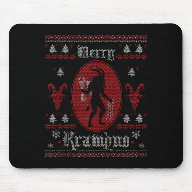Mousepad Merry Krampus Horror Soky Evil Funny Ugly Christma (Frente)